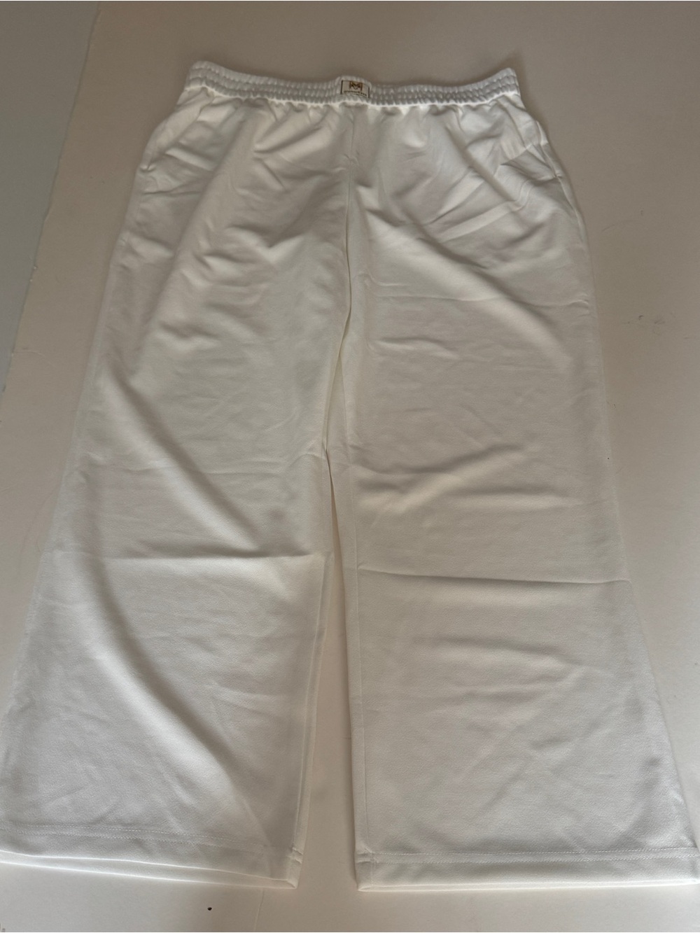 Women's Wide-Leg Elastic-Waist Pants in White